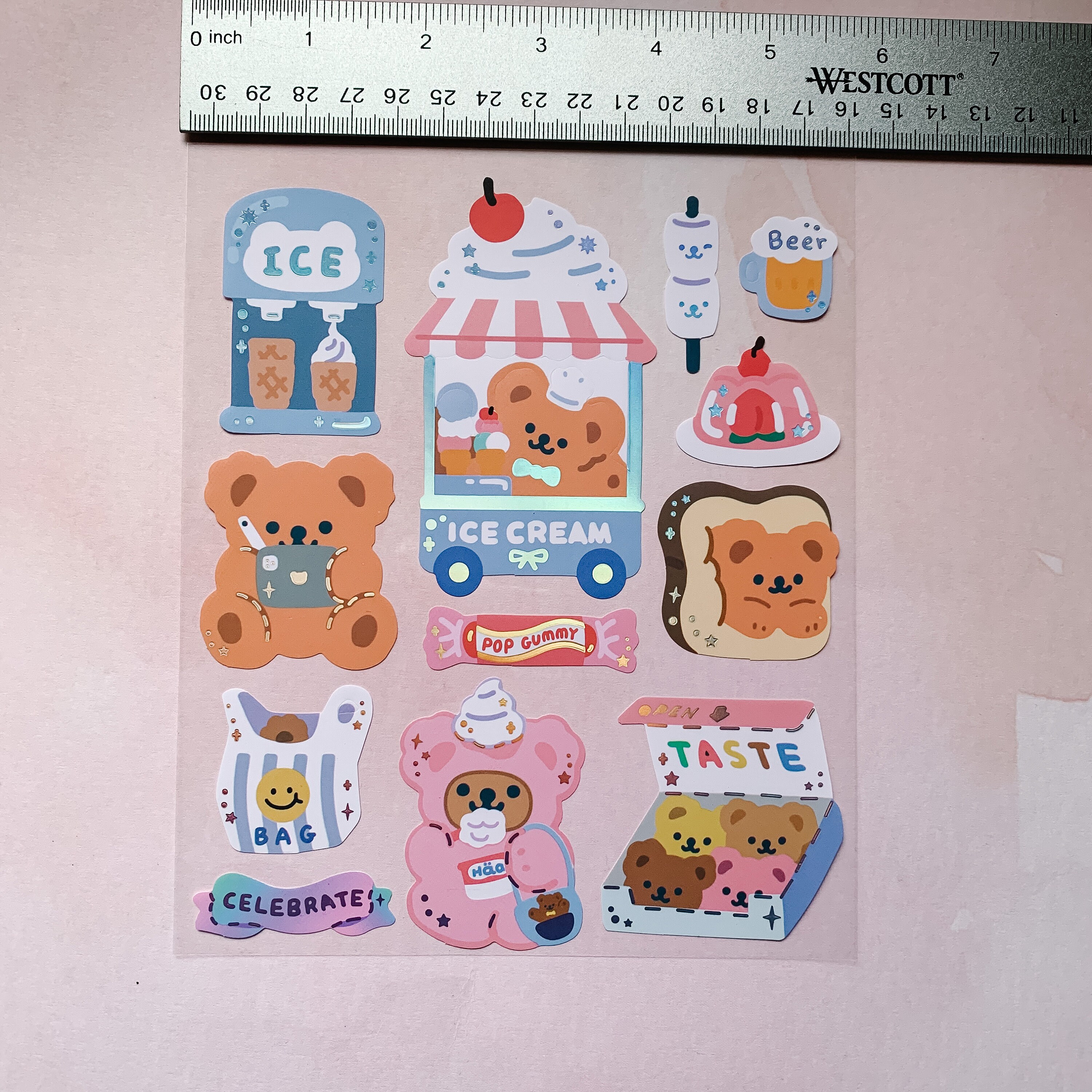 Kawaii Sticker Sheet Set, Sticker Sheet Grab Bag, Cute Bear Stickers,  Mystery Grab Bag, Photocard Stickers, Kawaii Bears, Scrapbook Supplies 
