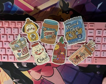 BT21 Inspired Foodie Stickers | K-Pop Stickers
