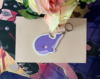 BTS Inspired Whale 3D Keychains | K-Pop Keychains | Army Light Stick