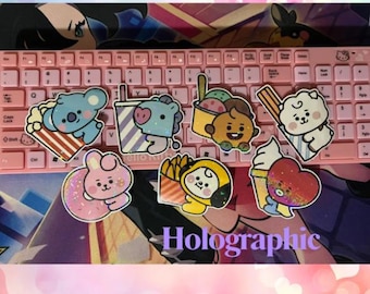 BT21 Inspired Snacktime Stickers | K-Pop Stickers