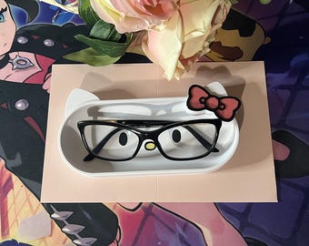Kitty Inspired 3D Glasses Tray | Desk Decor