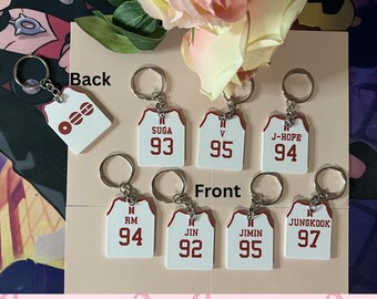 BTS Arirang Inspired Jersey  Double-Sided 3D Keychain | K-Pop Keychain