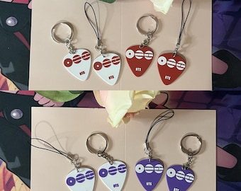 BTS  Inspired 3D  Arirang Guitar Pick Keychain  | K-Pop Keychain