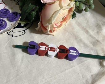 BTS Inspired Heart Stanley Straw Topper