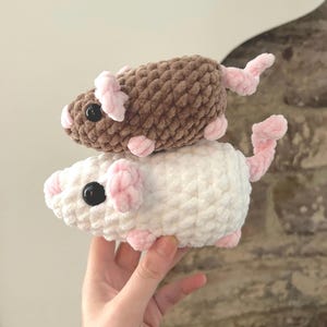 Rémi the Rat | Handmade Crochet Rat | UKCA Tested | Amigurumi Rat Plush | Cute Pet Rat Gift | Pocket-Sized Crochet Collectible