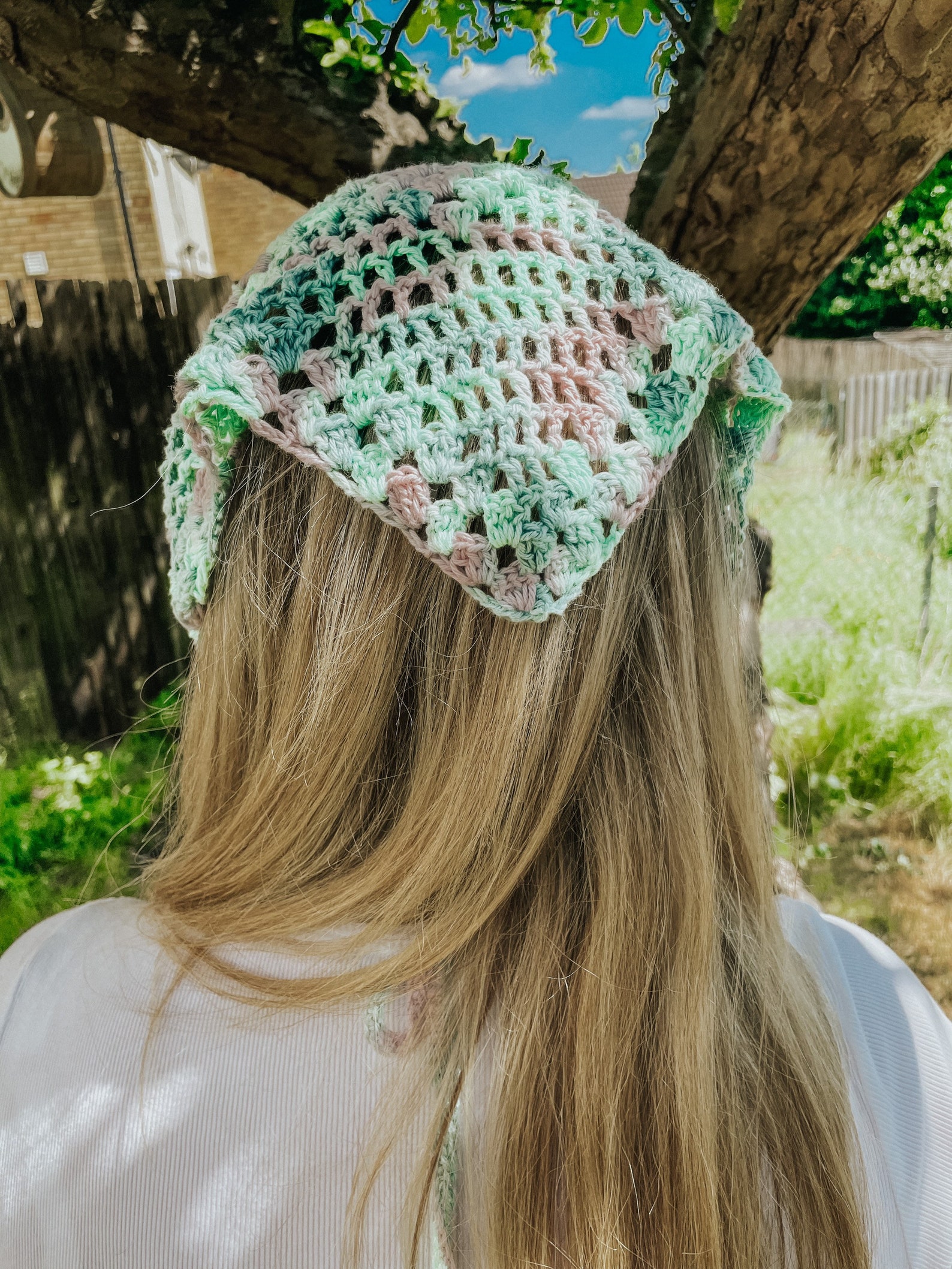 Summer Crochet Bandana L Cottagecore Bandana L Boho Hair Etsy UK