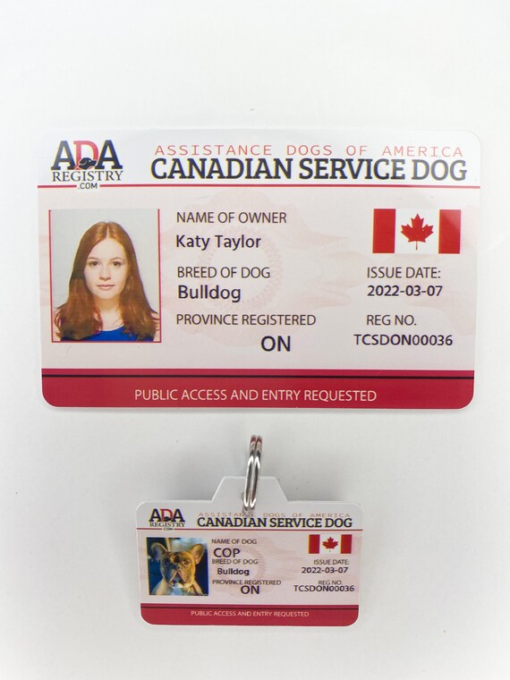 Service Dog Handler Id Card