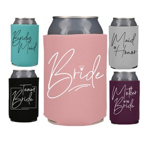 Personalized Can Coolers - Can Holders - Bachelorette Party - Party Favors - Bridesmaid Gifts - Wedding Favors