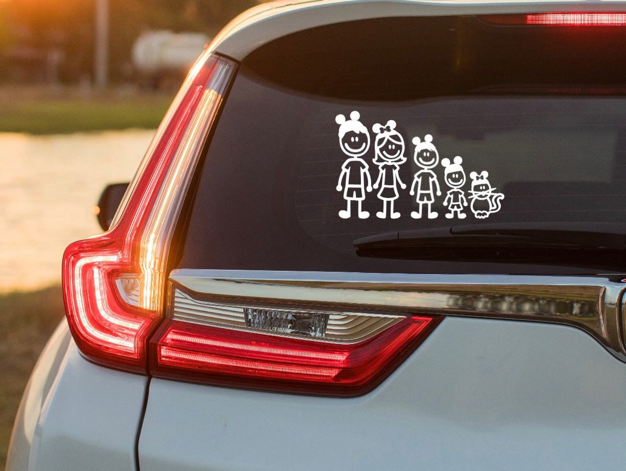 Funny creative car stickers cute cartoon lying Mickey car tail sticker car  sticker decorative Decals