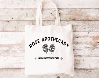 Rose Apothecary Tote Bag | Shopping Bag | Reusable Bag | Personalized Gift