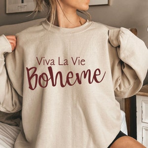 La Vie Boheme クルーネック | 大人用ユニセックス クルーネック スウェットシャツ