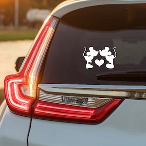 Mouse Kiss Love Car Decal - Window Sticker- Gift - Yeti Decal - Phone Decal- Laptop Decal