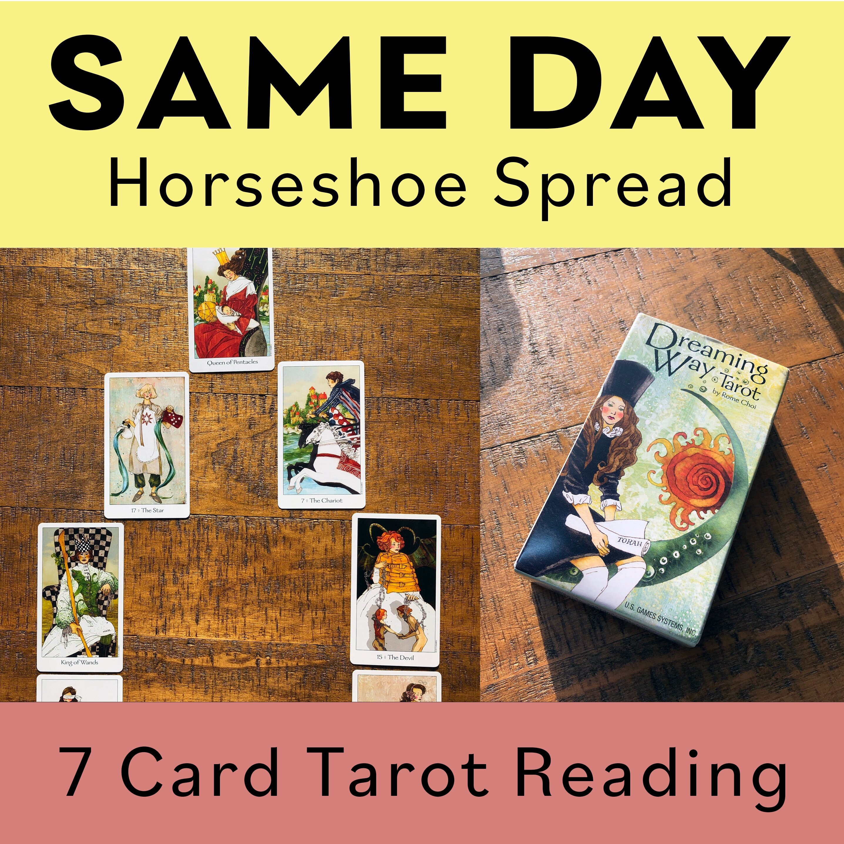 SAME DAY Horseshoe Spread Tarot Reading 7 Cards Etsy
