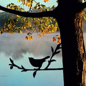 Bird 2 | Metal Bird / Metal Birds on a Branch / Metal Decoration for your Yard, Garden or Tree