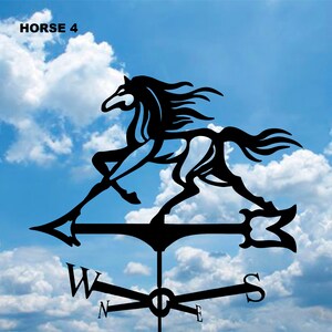 HORSE 4 Metal Plasmacut Weathervane Roof Decor Weathercock