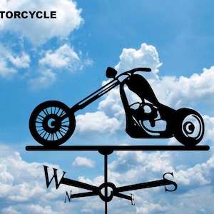 MOTORCYCLE  Metal Plasmacut Weathervane Roof Decor Weathercock