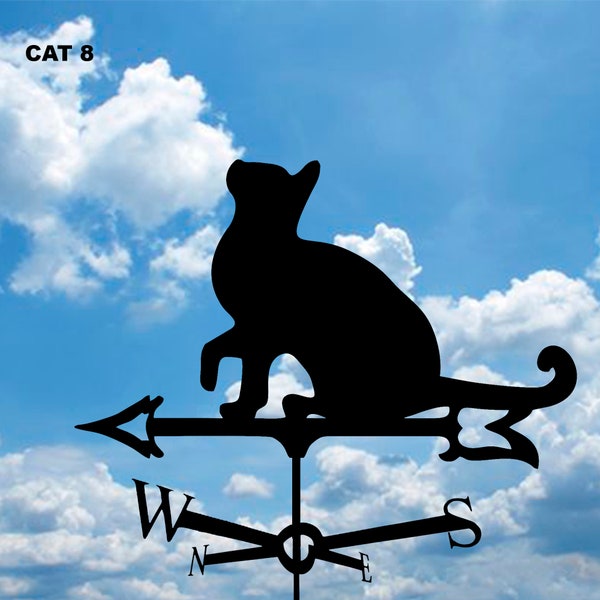 Cat Silhouette Steel Weathervane