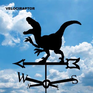 Dinosaur/ Velociraptor Metal Plasmacut Weathervane Roof Decor Weathercock