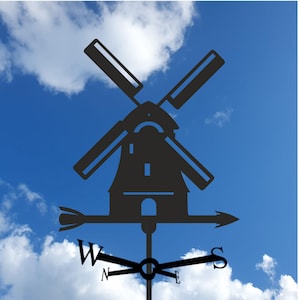 Windmill Weathervane – Classic and Vintage Metal Roof and Garden Decoration