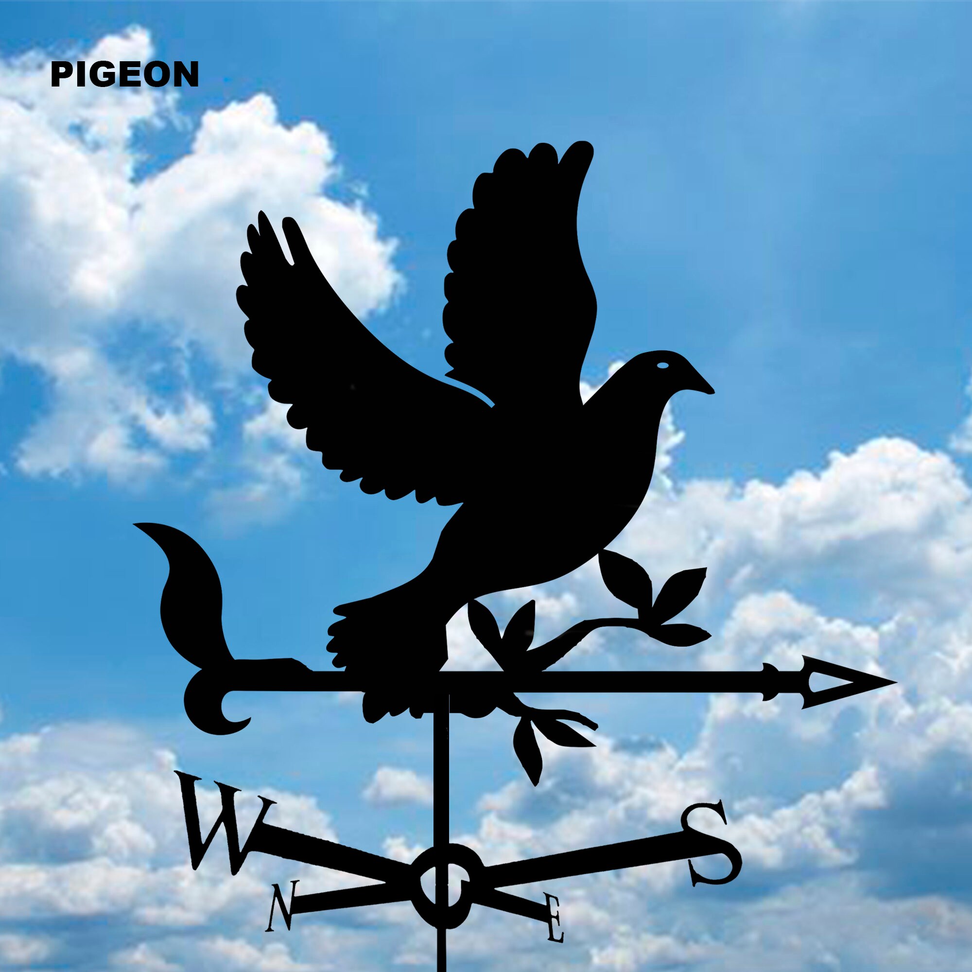 DOVE OF PEACE/ Metal Plasmacut Weathervane Roof Decor Weathercock