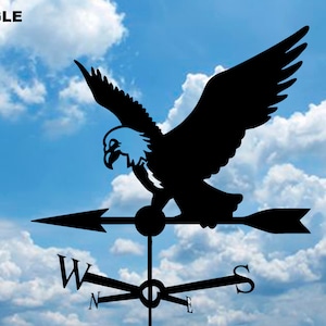 EAGLE Metal Plasmacut Weathervane Roof Decor Weathercock, Windvane