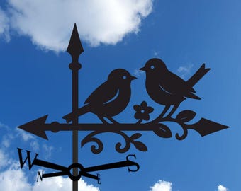 Veleta de carbonero / Veleta de pájaro de metal / Decoración metálica para tejados y jardines / Veleta de acero para exteriores / Veleta de metal