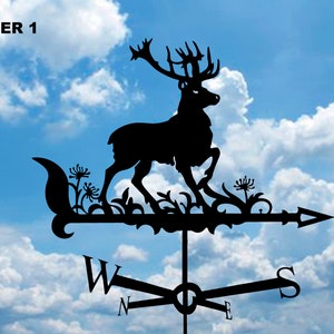 DEER 1 Metal Plasmacut Weathervane Roof Decor Weathercock