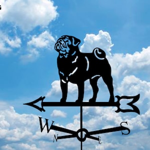 DOG Metal Plasmacut Weathervane Roof Decor Weathercock