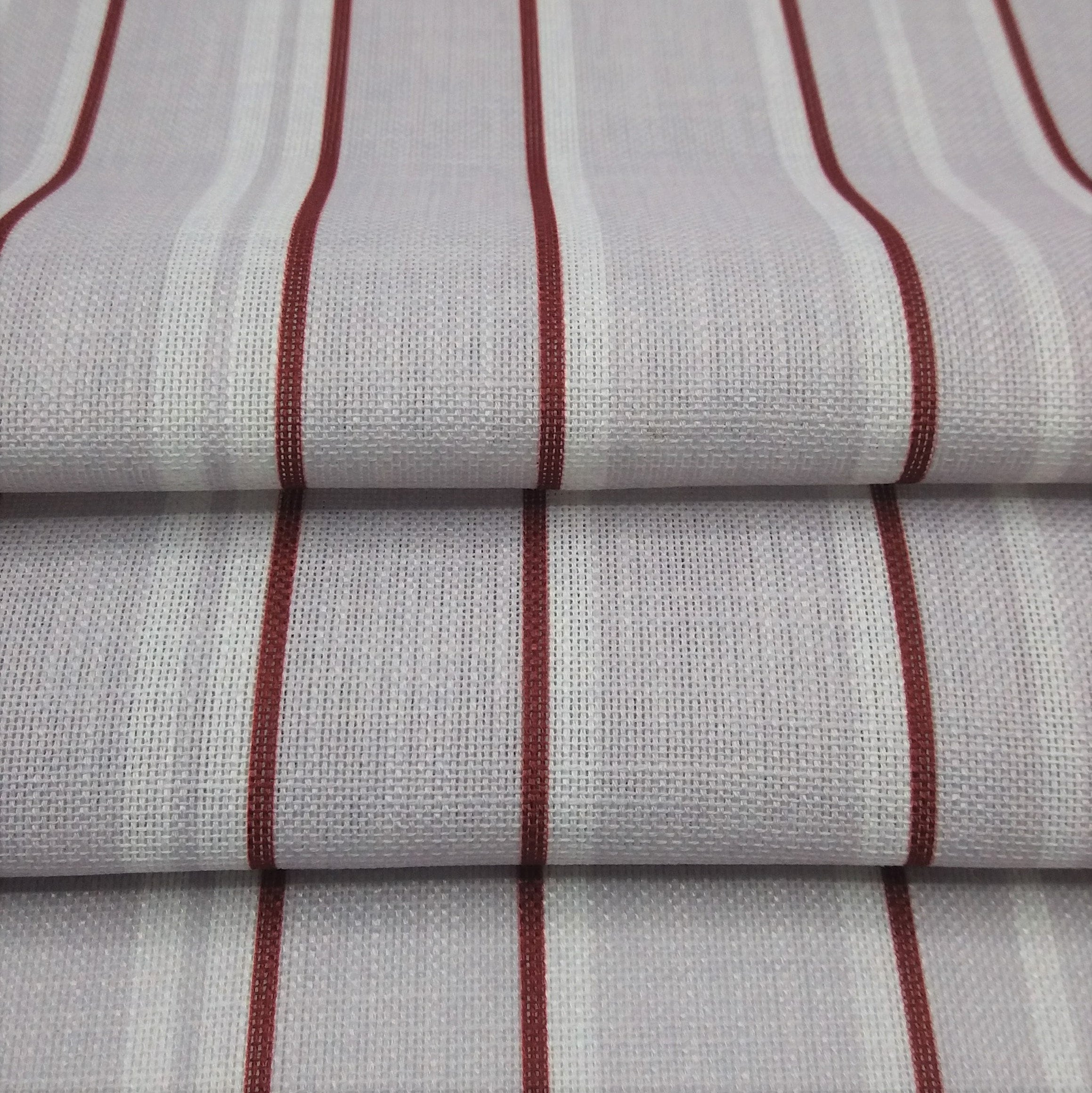 deckchair stripe fabric in green and red by the meter 