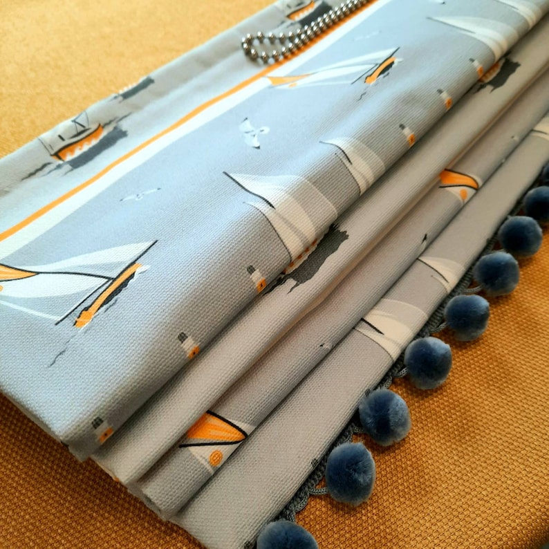 Grey pom pom trim 28mm diameter perfect trimming for Etsy