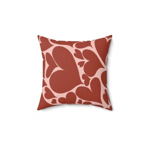 Valentines Day pillow, Spun Polyester Square Pillow, home decor, pillow, heart pillow