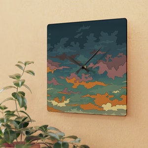 Decorative Clock, Colorful Wall Clock, Home Decor Clock, Office Wall Clock, Creative Clock Design, Abstract Art Clock, Minimalist Clock