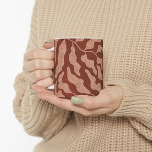 Abstract Ceramic Mug, Coffee Mug, Artistic Mug, Unique Tea Cup, Contemporary Mug, Colorful Ceramic Mug, Stylish Coffee Cup, Abstract Art Mug