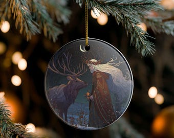 Winter Moon Goddess Yule Ornament