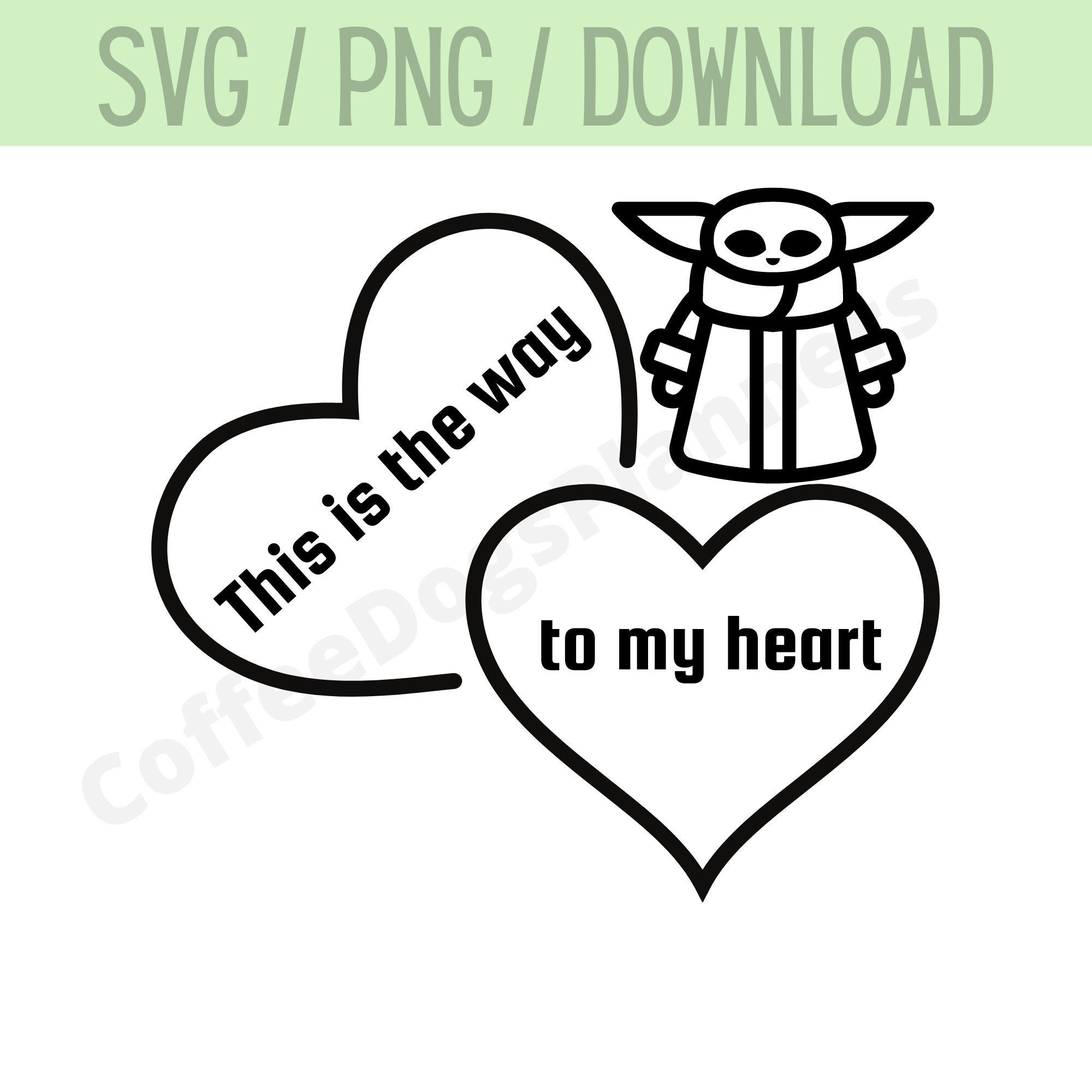 Download Baby Yoda Valentine / SVG / PNG / Cutfiles / Valentine's ...