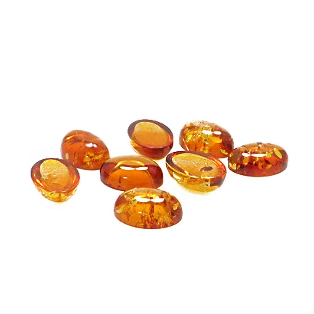 Natural Baltic Amber Oval Shape Cognac Color Calibrated Cabochons 7x9…