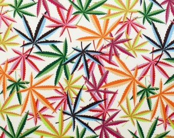 Cannabis fabric, Alexander Henry Rainbow Cannabis