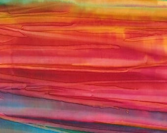 Rainbow Batik, Robert Kaufman Artisan Batiks Patina Handpaints - stripes