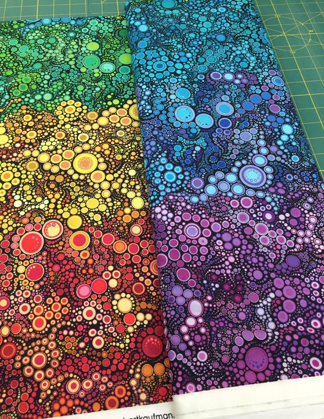 Rainbow Fabric, Robert Kaufman Effervescence Bright Color Way Etsy