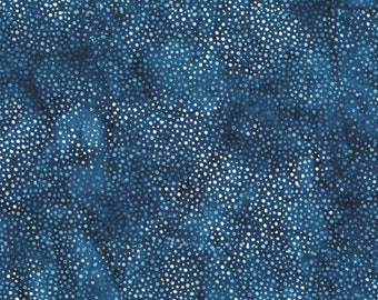 Hoffman 885 Indigo Batik, Dot Batik Hoffman, Indigo Dots on Batik
