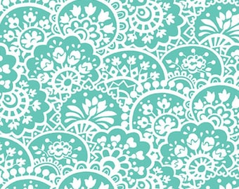 Benartex Bree Aqua and White Paisley