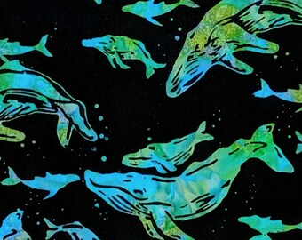 Hoffman Whale Batik Alaskan Custom Batik, Jewel color way