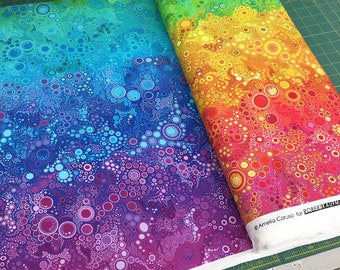 Rainbow Fabric, Robert Kaufman Effervescence - Rainbow color way