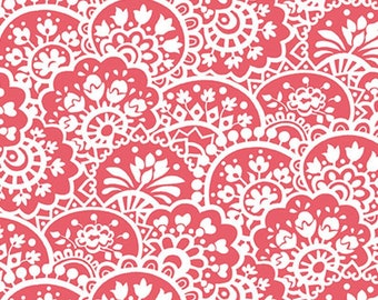 Benartex Bree Pink Paisley, Bree Paisley in Pink and White