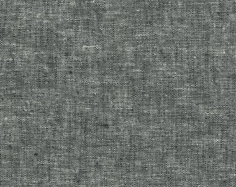 Essex Cotton-Linen Blend Yard Dyed Black E064-1019 by Robert Kaufman