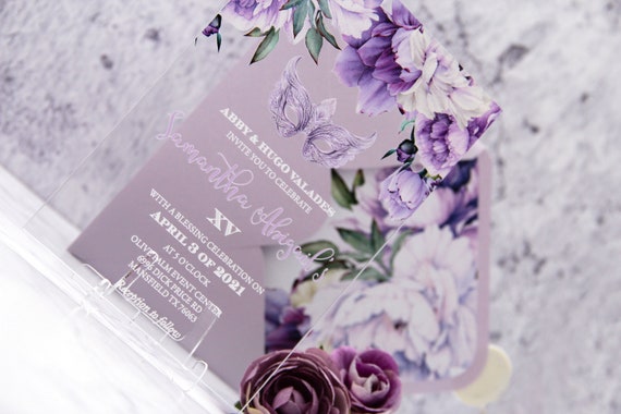 Invitaciones de boda de acrílico transparente peonía blanca - Etsy México Invitaciones de boda de acrílico transparente peonía blanca - Etsy México