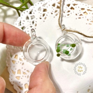 Mini Glas Hängeornament Bastelset, konservierte Blume (20 mm)