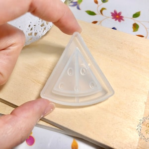 Watermelon Slice Silicone Resin Shaker Mold