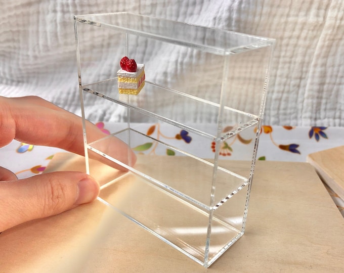 3.14 X 2.67 Mini Display Case Transparent Clear Acrylic Display Case for Miniature Crafts / Toys