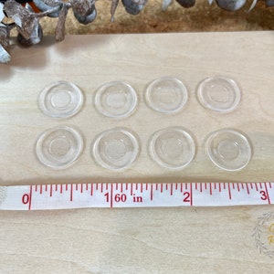 1:12 Scale Plates, Set of 8 Miniature Transparent Plates for Dollhouse Miniature and Doll Craft